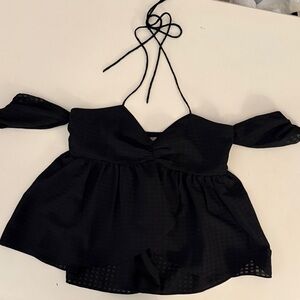 Urban Outfitters Black Off-Shoulder Top